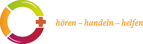 Logo mit der Aufschrift Hören, Handeln, Helfen